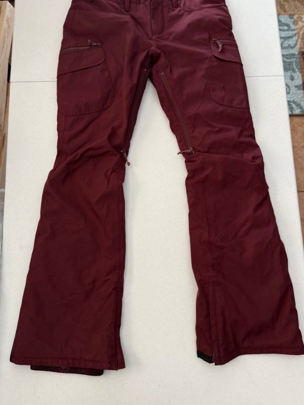 Burton Women's S Burgundy Living Lining Snowboard Snow Pants